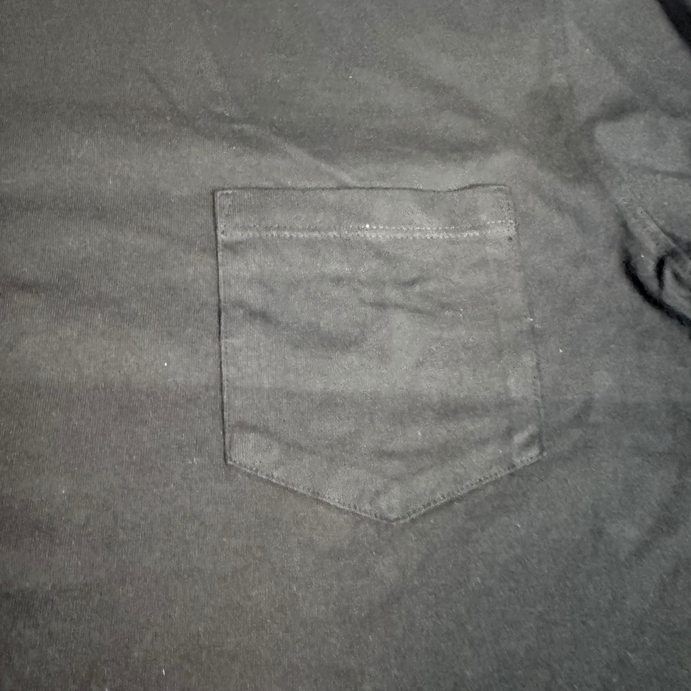 NWOT American Giant Mens Long Sleeve Pocket Tee S Black Made in USA Cotton - Picture 6 of 9